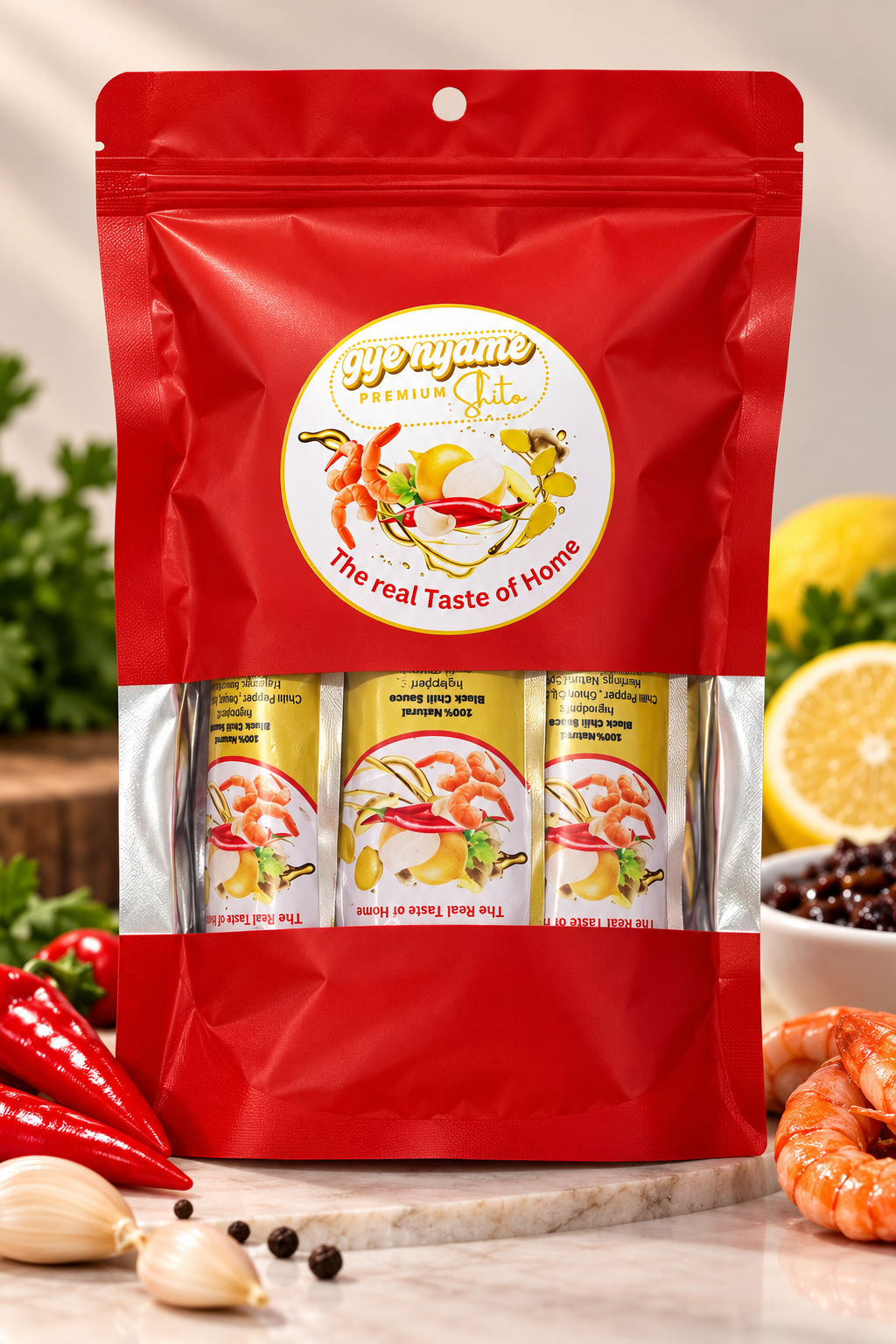 Gye Nyame Premium Shito &ndash; Sachet 10-Pack